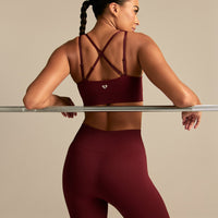 Power Adjustable Sports Bra | Oxford Red