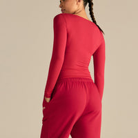 Smooth Contour Long Sleeve Reversible T-Shirt | Candy Apple