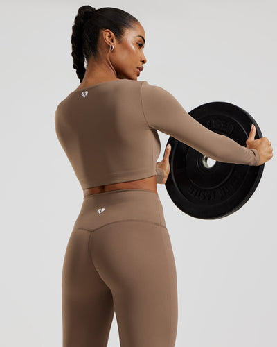 Essential Long Sleeve Built-In Bra Top | Caribou