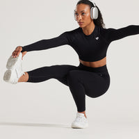 Power Seamless 7/8 Leggings | Black