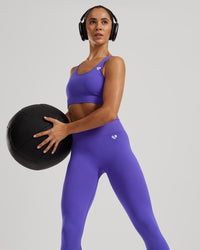 Power Seamless Sports Bra | Purple Flash