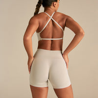 Define 2.0 Seamless Cross Back Bra | Stone