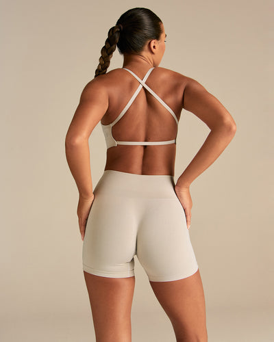 Define 2.0 Seamless Cross Back Bra | Stone