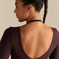 Smooth Contour Long Sleeve Reversible T-Shirt | Cafe Noir