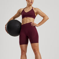 Define 2.0 Seamless Scrunch 6" Shorts | Dark Cherry