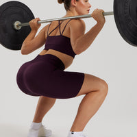 Power Seamless Cycling Shorts | Midnight Plum