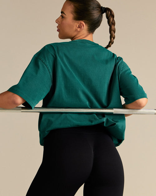 Comfort Oversized Short Sleeve T-Shirt | Vintage Midnight Green