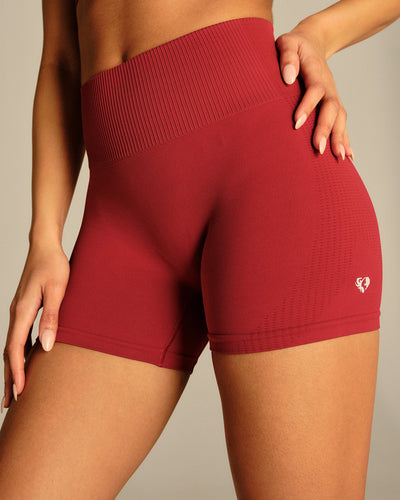 Power Enhanced High Waist Shorts | True Red