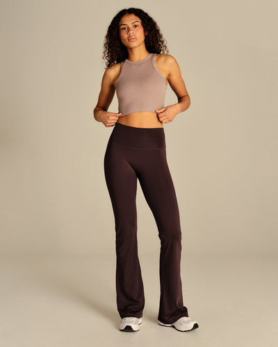 Comfort Ribbed Cropped Tank | Mauve Taupe