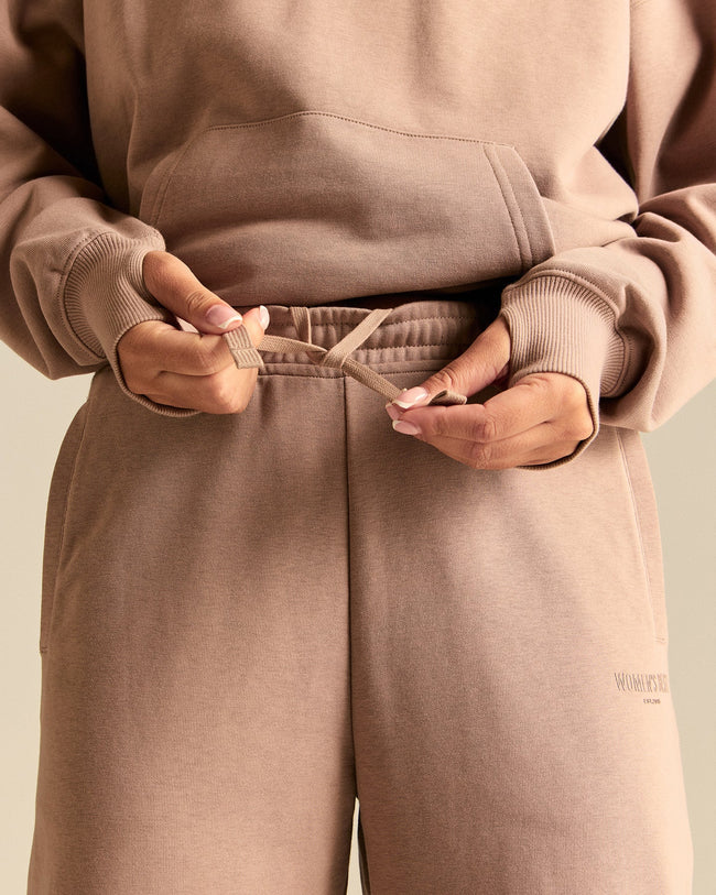 Comfort Cuffed Hem Joggers | Mauve Taupe