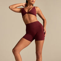 Power Enhanced High Waist Shorts | Oxford Red