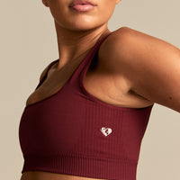 Power Scoop Back Bra | Oxford Red