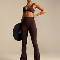 Power High Waist Flared Leggings | Cafe Noir