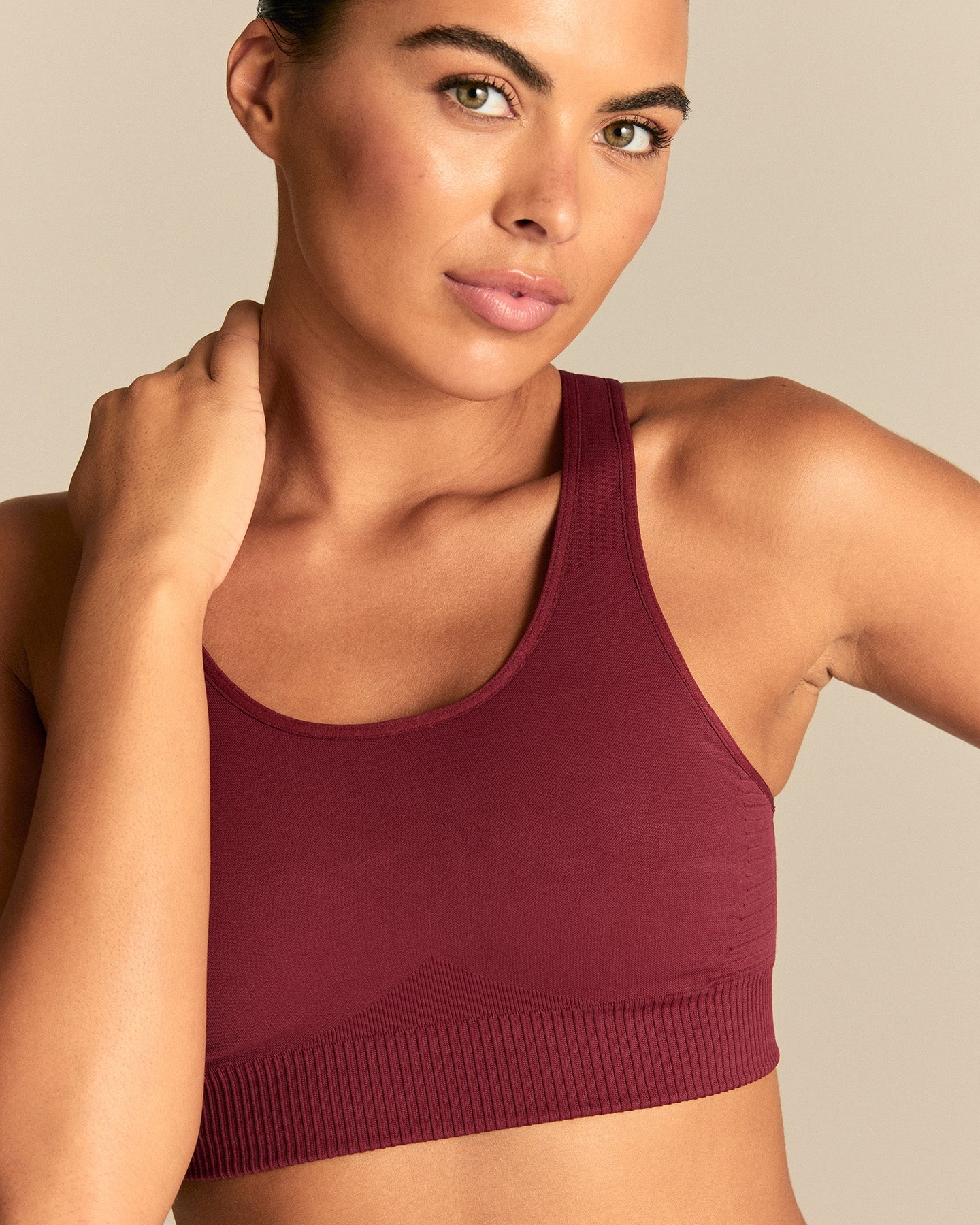 Power Adjustable Sports Bra | Oxford Red