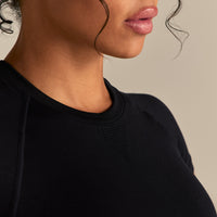 Power Seamless Short Sleeve Top | Black