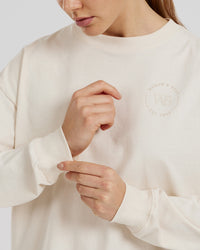 Comfort Oversized Long Sleeve T-Shirt | Off White