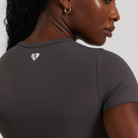 Essential Cropped Short Sleeve Tee | Graphite