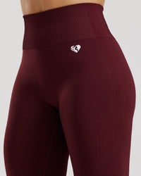 Power Seamless Scrunch Leggings | Dark Cherry