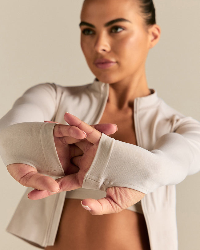 Define 2.0 Seamless Full Zip Midi Jacket | Stone