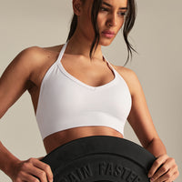 Define 2.0 Seamless Halter Neck Bra | White