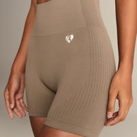 Power Seamless Shorts | Taupe Grey