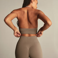 Power Seamless Scrunch Leggings | Taupe Grey