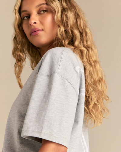 Comfort Oversized "10" Graphic T-Shirt | Grey Marl