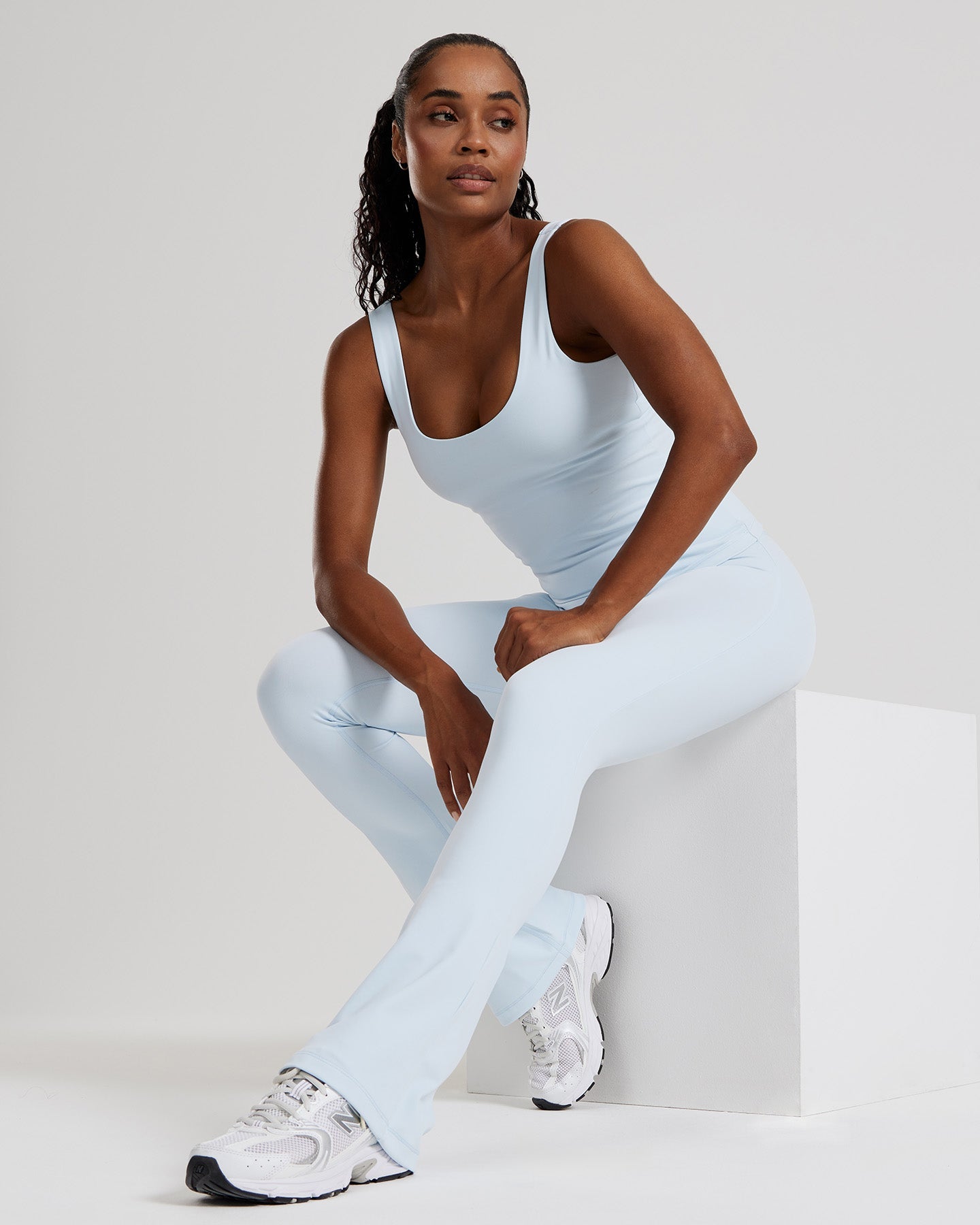 Essential Mini Flared Leggings | Icy Blue