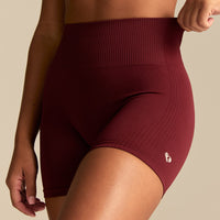 Power Enhanced High Waist Shorts | Oxford Red