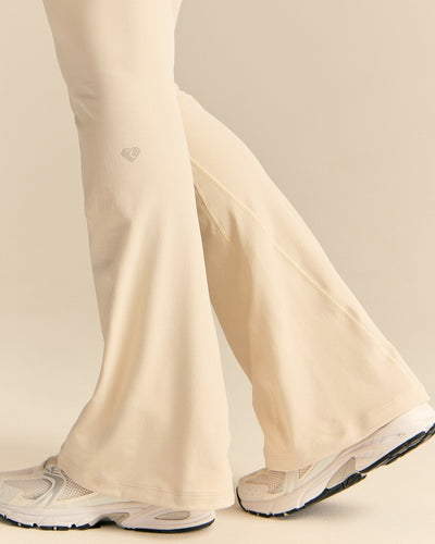 Power High Waist Flared Leggings | Off White