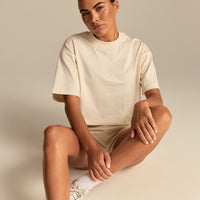 Comfort Athletic Club Cropped T-Shirt | Off White