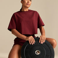 Comfort Athletic Club Cropped T-Shirt | Oxford Red
