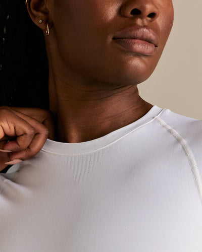 Power Seamless Short Sleeve Top | White