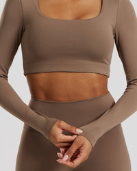 Essential Long Sleeve Built-In Bra Top | Caribou