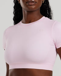 Motion Seamless Short Sleeve Crop Top | Quartz