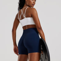 Power Seamless Adjustable Sports Bra | White