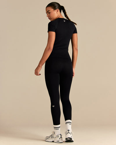 Power Short Sleeve Top | Black