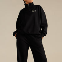 Comfort Cozy Straight Leg Joggers | Black