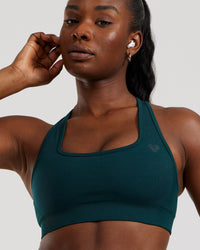 Motion Seamless Racer Back Bra | Dark Moss