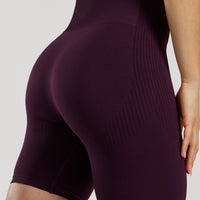 Power Seamless Cycling Shorts | Midnight Plum
