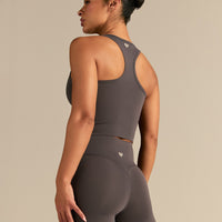 Essential Crop Tank Top | Slate Grey