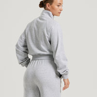 Comfort Light Full Zip Sweat | Silver Grey Marl