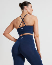 Define Seamless High Neck Bra | Sapphire Blue