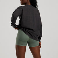 Comfort Oversized Long Sleeve T-Shirt Washed | Black