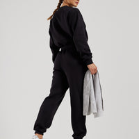 Comfort Cropped Crew Neck | Black