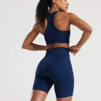 Power Seamless Cycling Shorts | Sapphire Blue