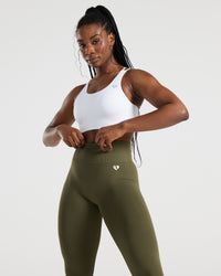 Power Seamless 7/8 Leggings | Khaki