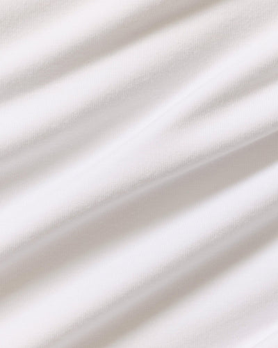 Smooth Contour Midi Crew Neck Long Sleeve T-Shirt | White