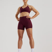 Define 2.0 Seamless Scrunch 4" Shorts | Dark Cherry