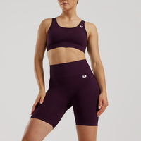 Power Seamless Cycling Shorts | Midnight Plum